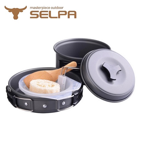 SELPA 戶外不沾鍋設計鋁合金鍋具六件組